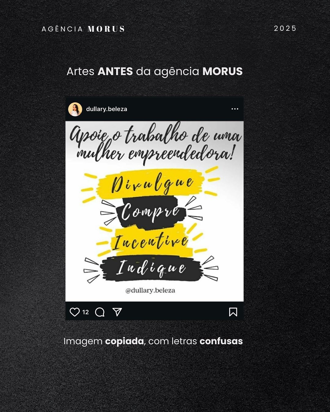Estudo de comunicação visual realizado pela Morus